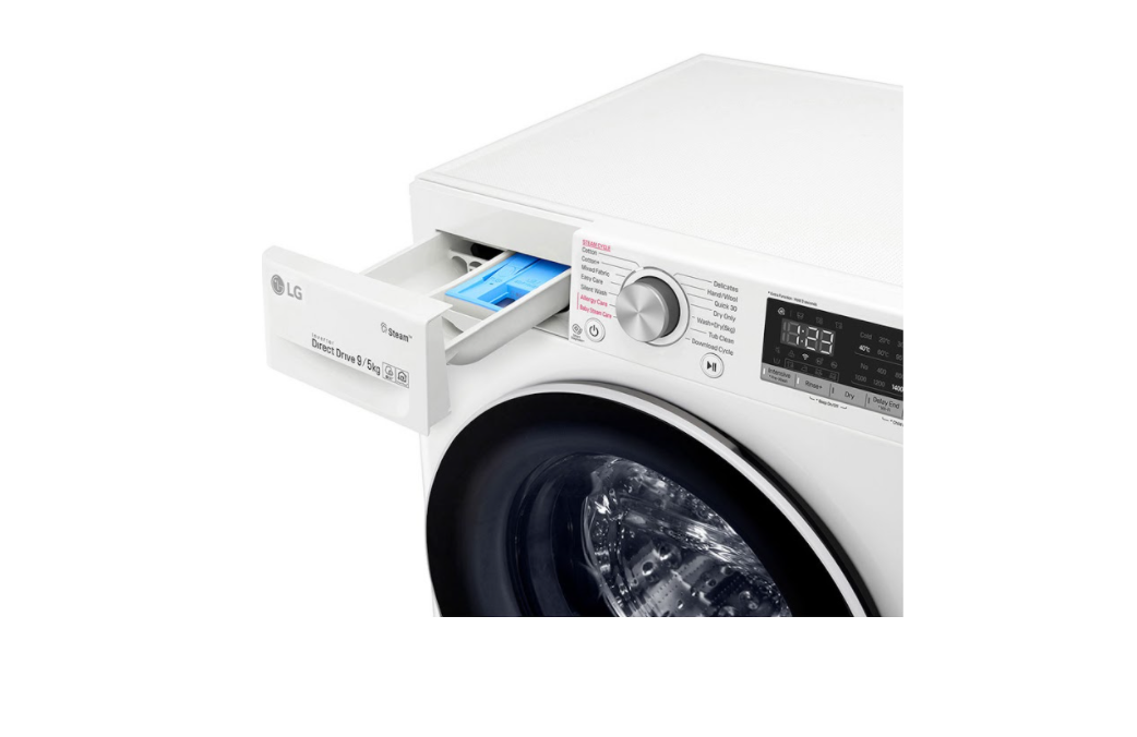 LG F4R5VGW0W E Enerji Sınıfı 9/5 KG 1400 Devir Buharlı Yıkama Kurutmalı Çamaşır Makinesi Beyaz