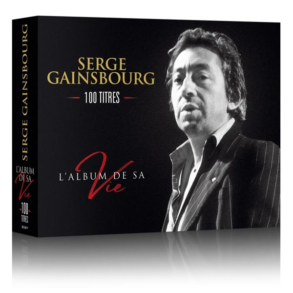 Serge Gainsbourg albumhoes: Zwart-wit foto van de zanger met de albumtitel.