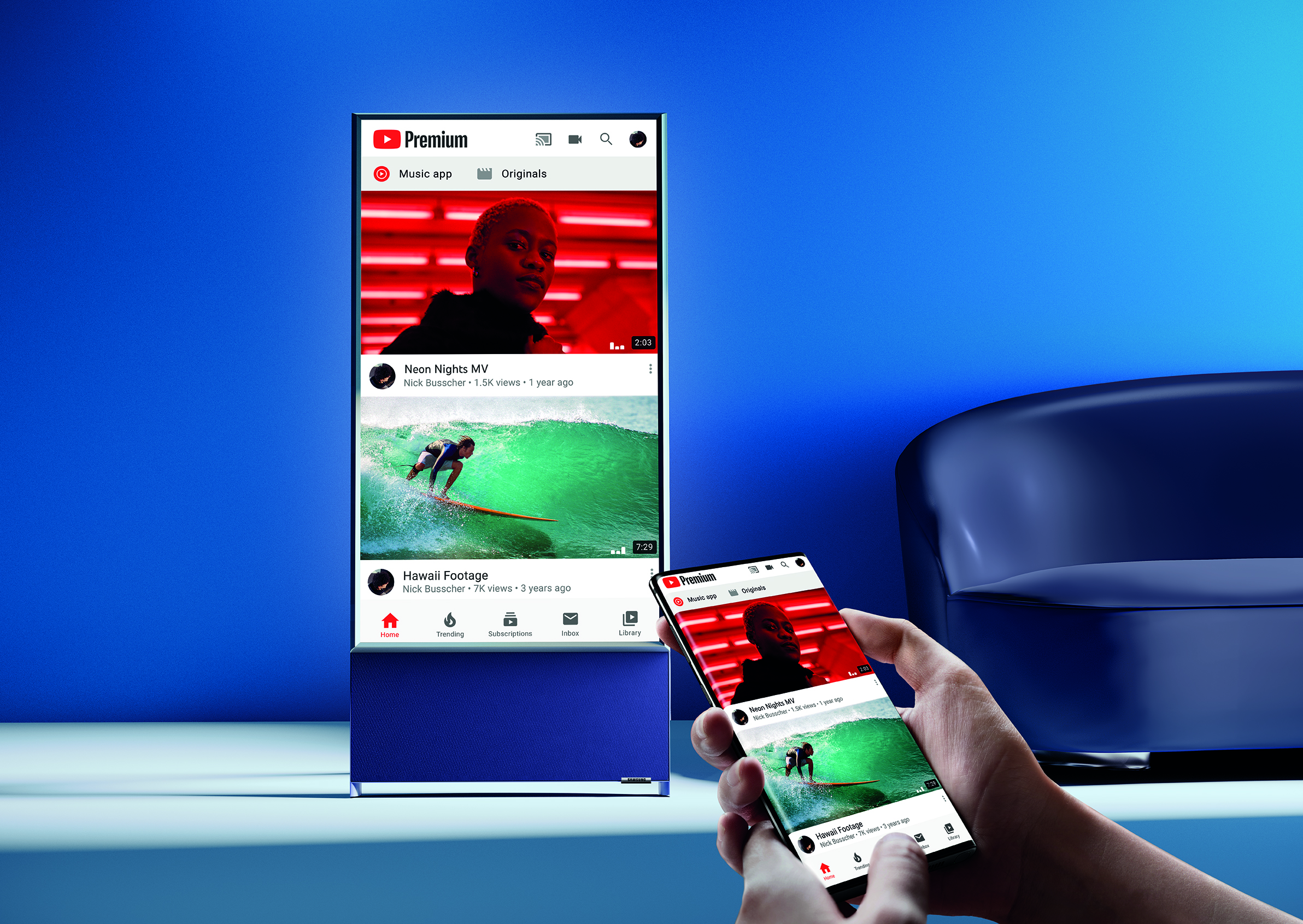 SAMSUNG The Sero (2020) 43 Zoll 4K Smart QLED TV