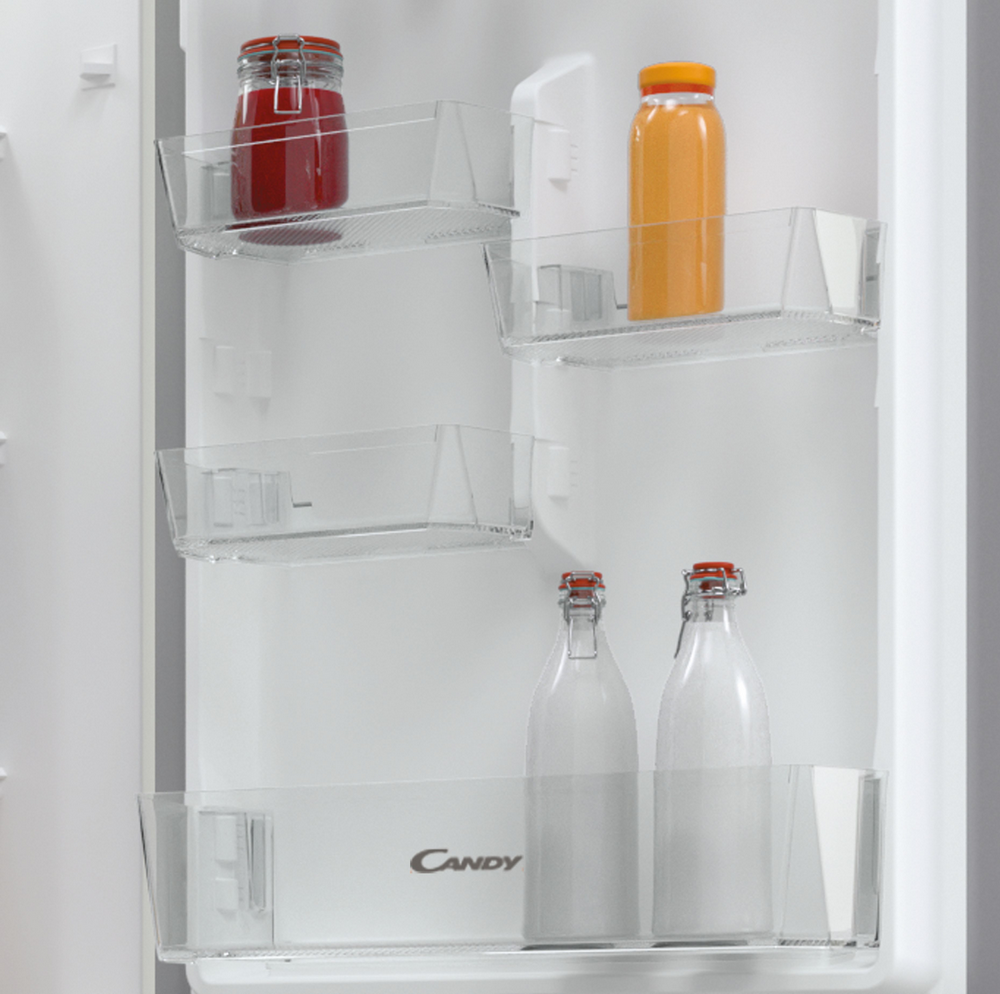 Frigorífico combi - Candy CVBNM 6182WP/S, 295 l, Total No Frost, 185.5 cm, Display LED, 40 dB, Blanco