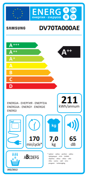 SAMSUNG DV70TA000AE/LE hőszivattyús szárítógép
