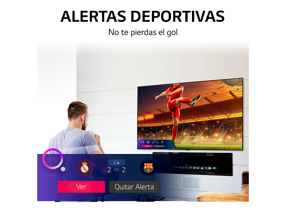 TV LED 65" - LG 65NANO916, UHD 4K, 3840 x 2160 píxeles, HDR 10 Pro, Procesador α7 IA, Dolby Vision IQ