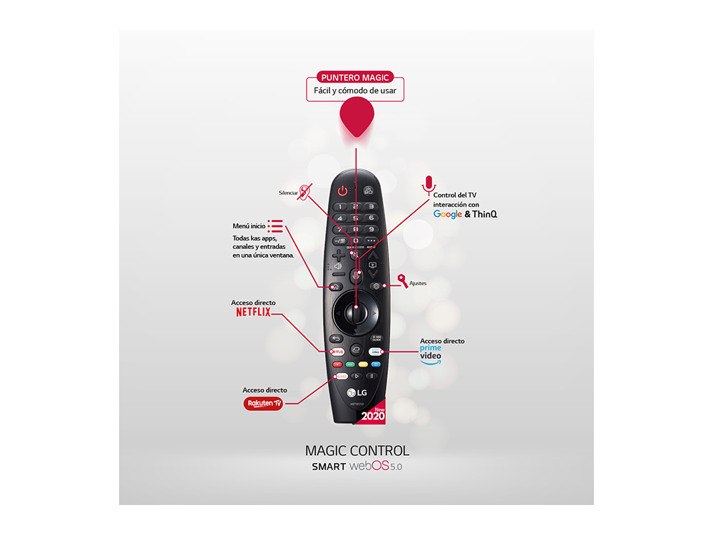 TV LED 65" - LG 65NANO916, UHD 4K, 3840 x 2160 píxeles, HDR 10 Pro, Procesador  α7 IA, Dolby Vision IQ