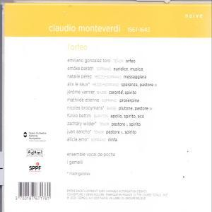 Emiliano Gonzalez Toro, I Gemelli - Monteverdi: L'Orfeo  - (CD)