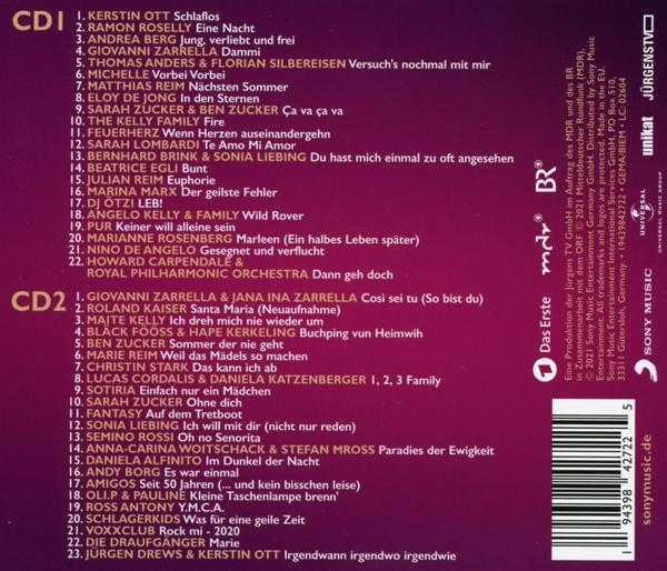 CD-Cover mit Trackliste, Text auf Deutsch und dem Sony Music-Logo.