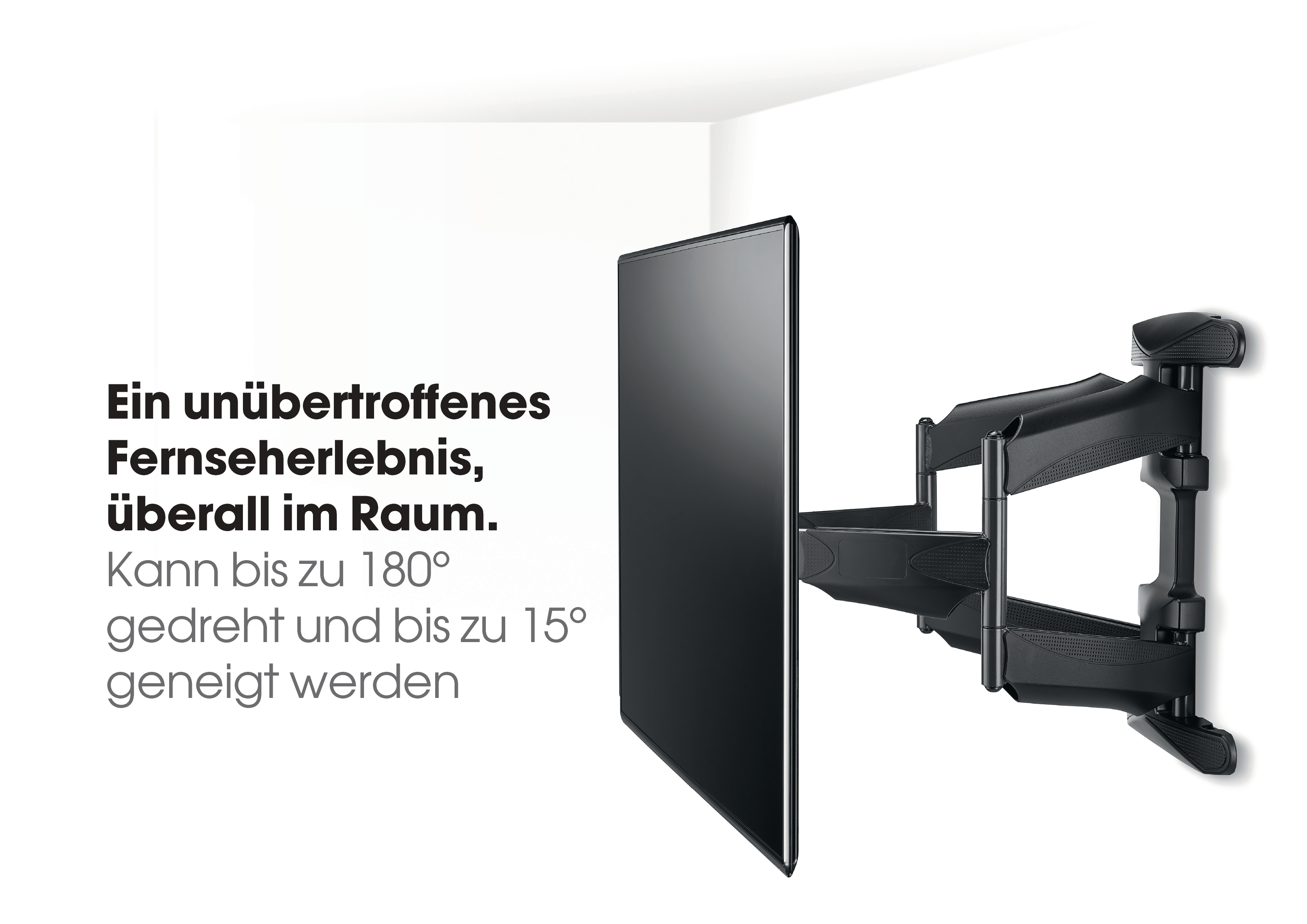 VOGEL´S Vogel's BASE 45 L TV-Wandhalterung für 102-165 cm (40-65 Zoll) Fernseher, drehbar und neigbar, Wandhalterung, max. 65 Zoll, Schwenkbar, Ausziehbar, Neigbar, Schwarz