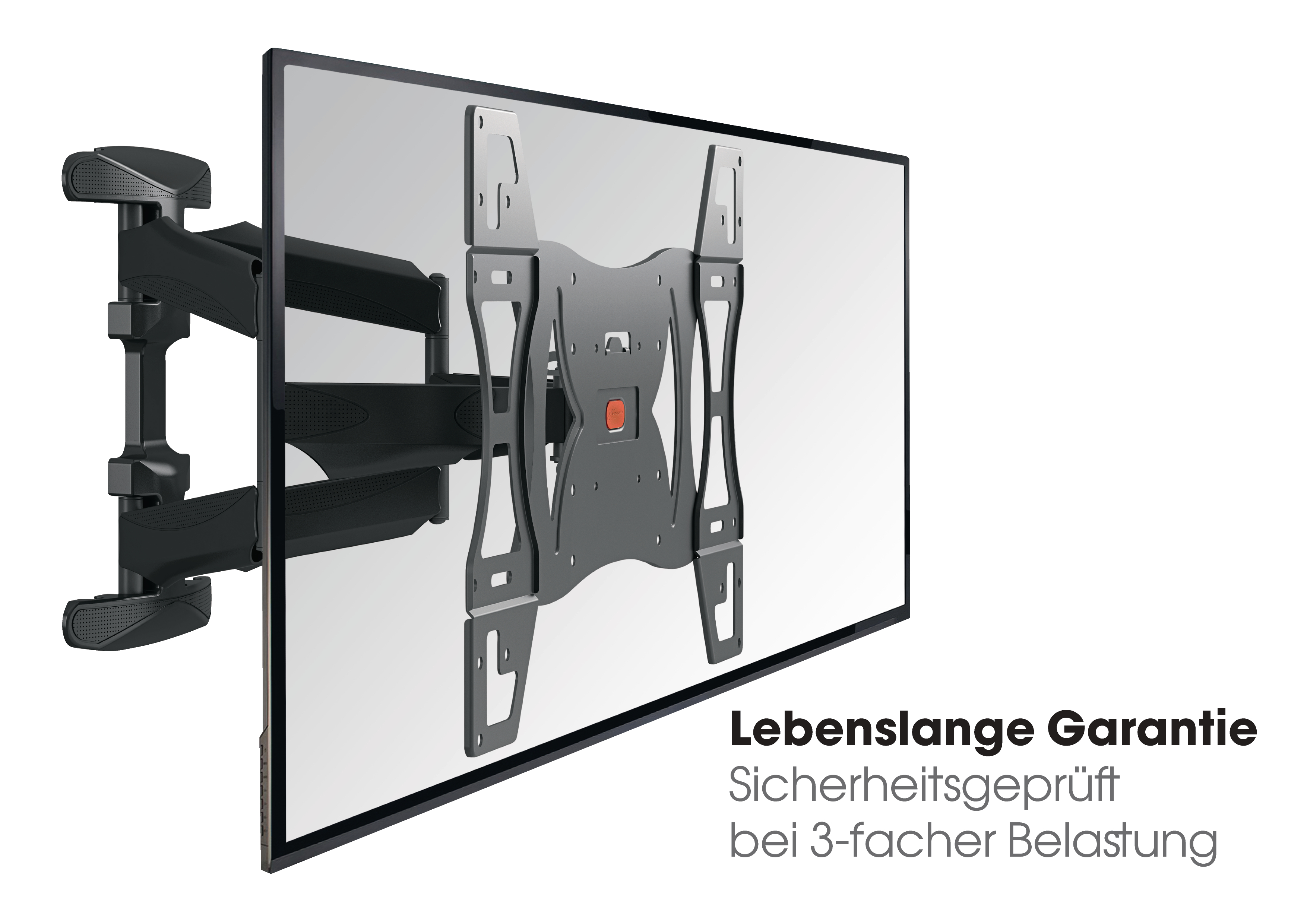 VOGEL´S Vogel's BASE 45 L TV-Wandhalterung für 102-165 cm (40-65 Zoll) Fernseher, drehbar und neigbar, Wandhalterung, max. 65 Zoll, Schwenkbar, Ausziehbar, Neigbar, Schwarz