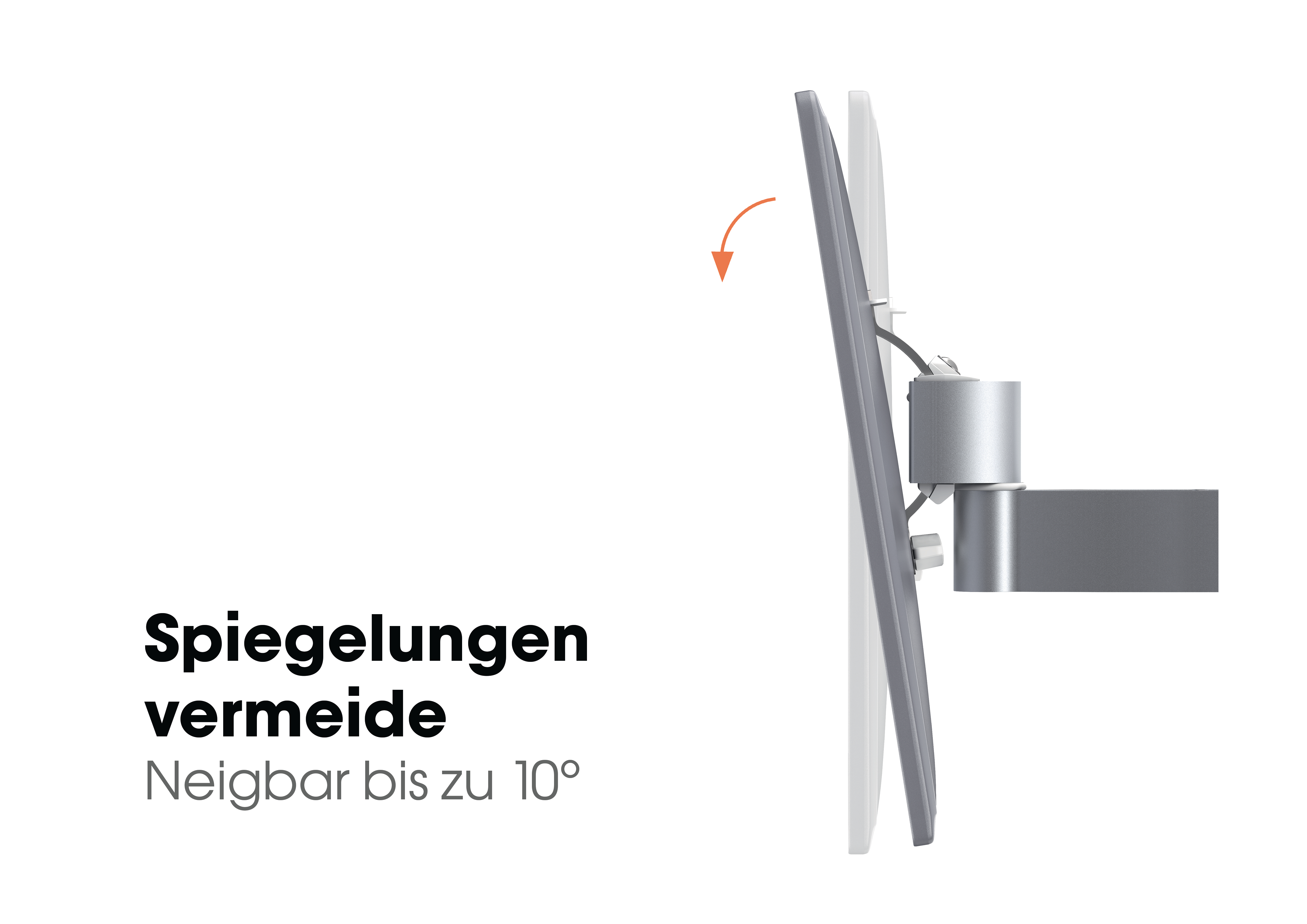 VOGEL´S Vogel's WALL 3125 TV-Wandhalterung für 48-102 cm (19-40 Zoll) Fernseher, drehbar und neigbar, Wandhalterung, max. 40 Zoll, Schwenkbar, Neigbar, Schwarz