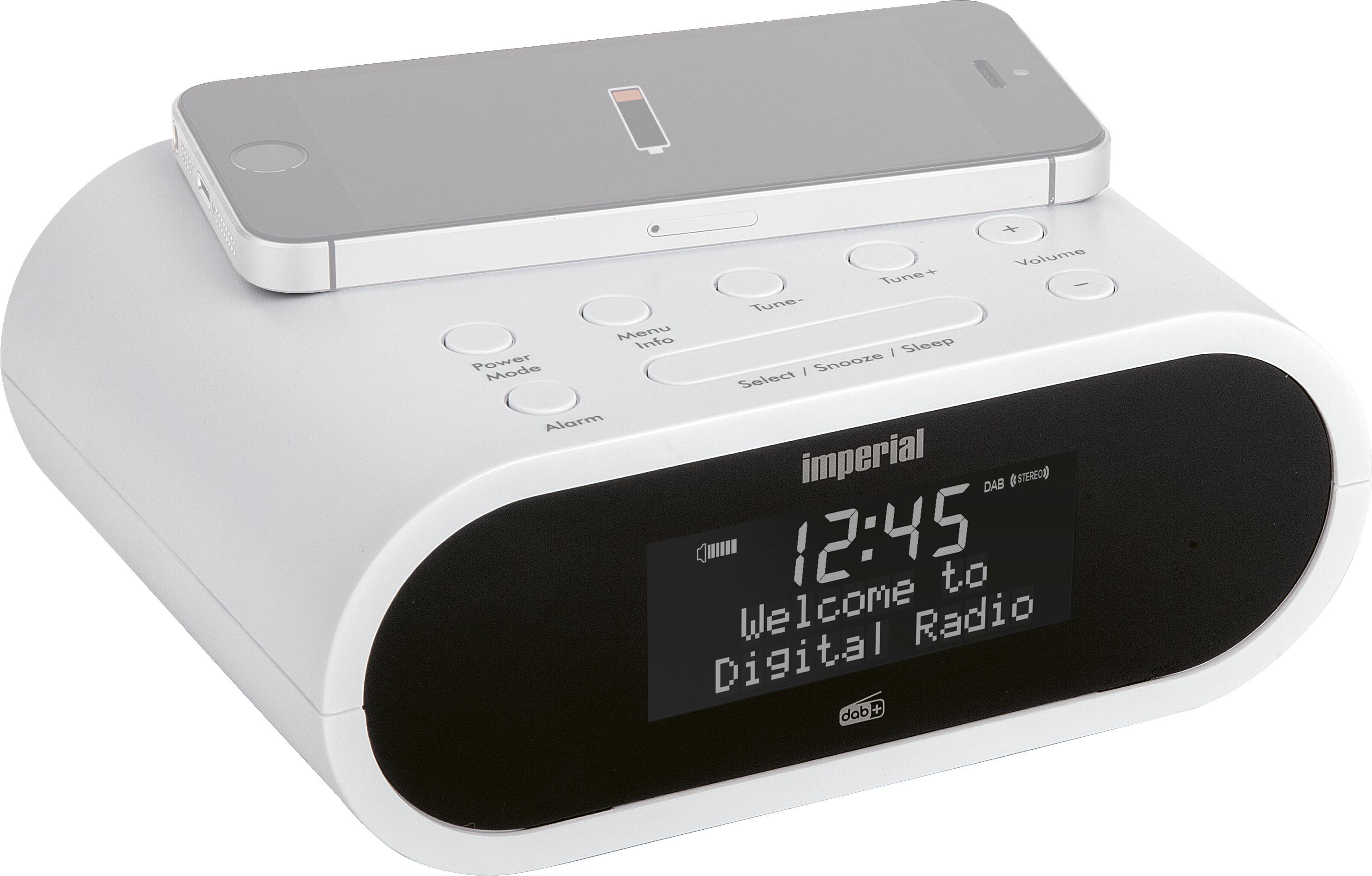 IMPERIAL DABMAN D20 Digitaler Radiowecker, DAB+, DAB, AM, FM, Weiß