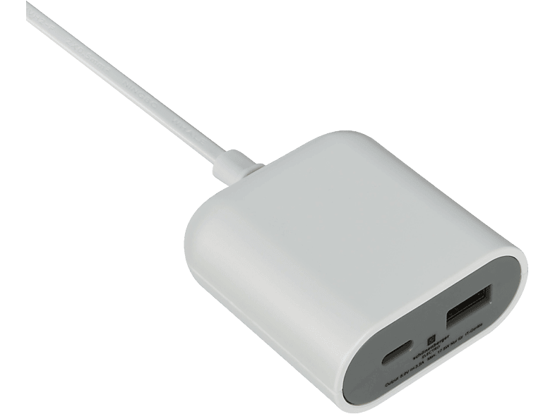 SCHOENENBERGER Dual USB - Verlängerungskabel USB-C+ USB-A (Weiss/Grau)