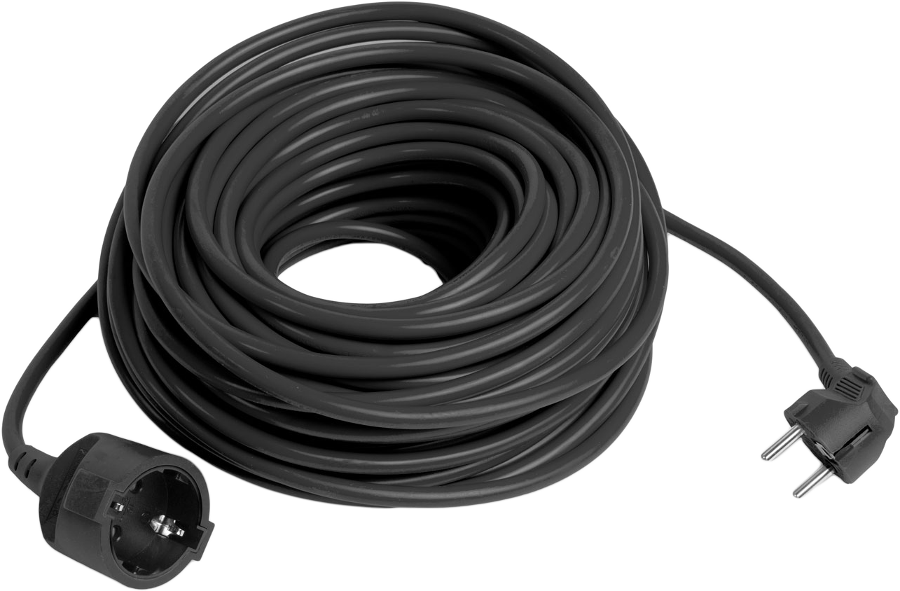 DELIGHT 20504BK Lengő hosszabbító fekete, 3 x 1,5 mm2, 10 m