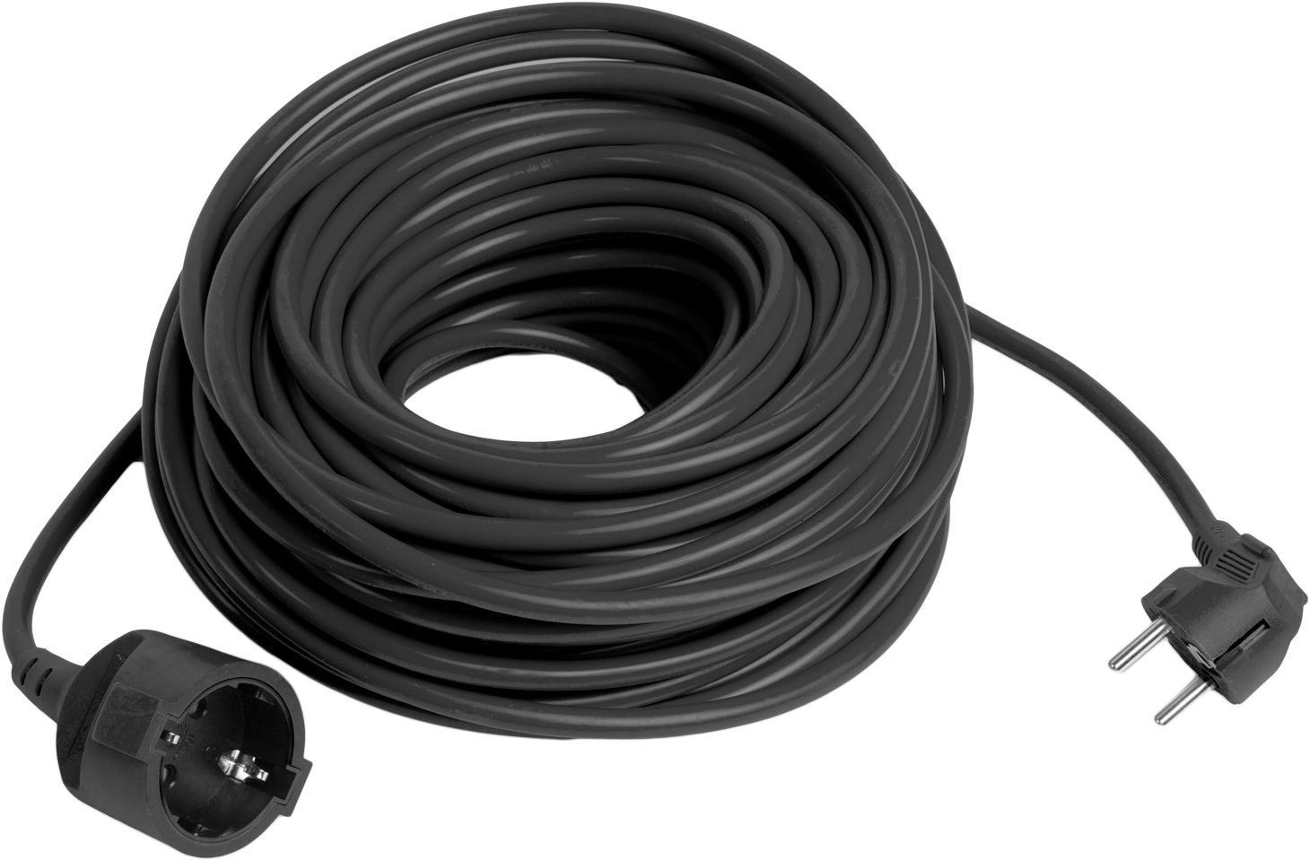 DELIGHT 20507BK Lengő hosszabbító fekete, 3 x 1,5 mm2, 30 m