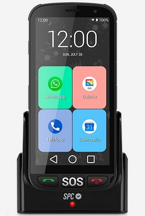 Spc Apolo Teléfono para mayores negro libre smartphone con whatsapp personas sos botones colgar y descolgar base carga iconos xxl pantalla 5” 16gb memoria ampliable android 10 16 1 ram 5 core mtk 658 2200 127 5“ 161gb 1gb 5mpx 2200mah android10 1gb16gb