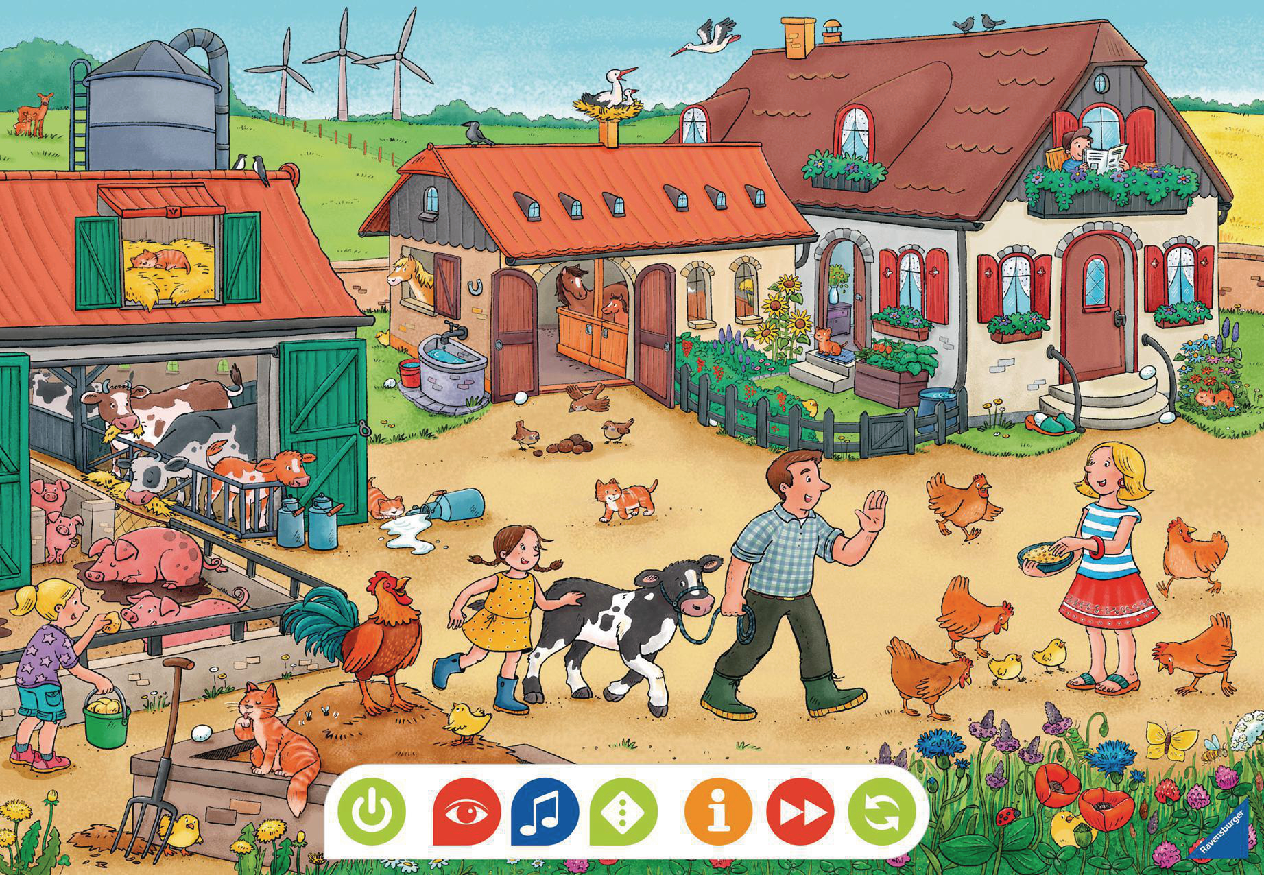 RAVENSBURGER tiptoi® Puzzle für kleine Entdecker: Bauernhof Kinderspiel, Mehrfarbig