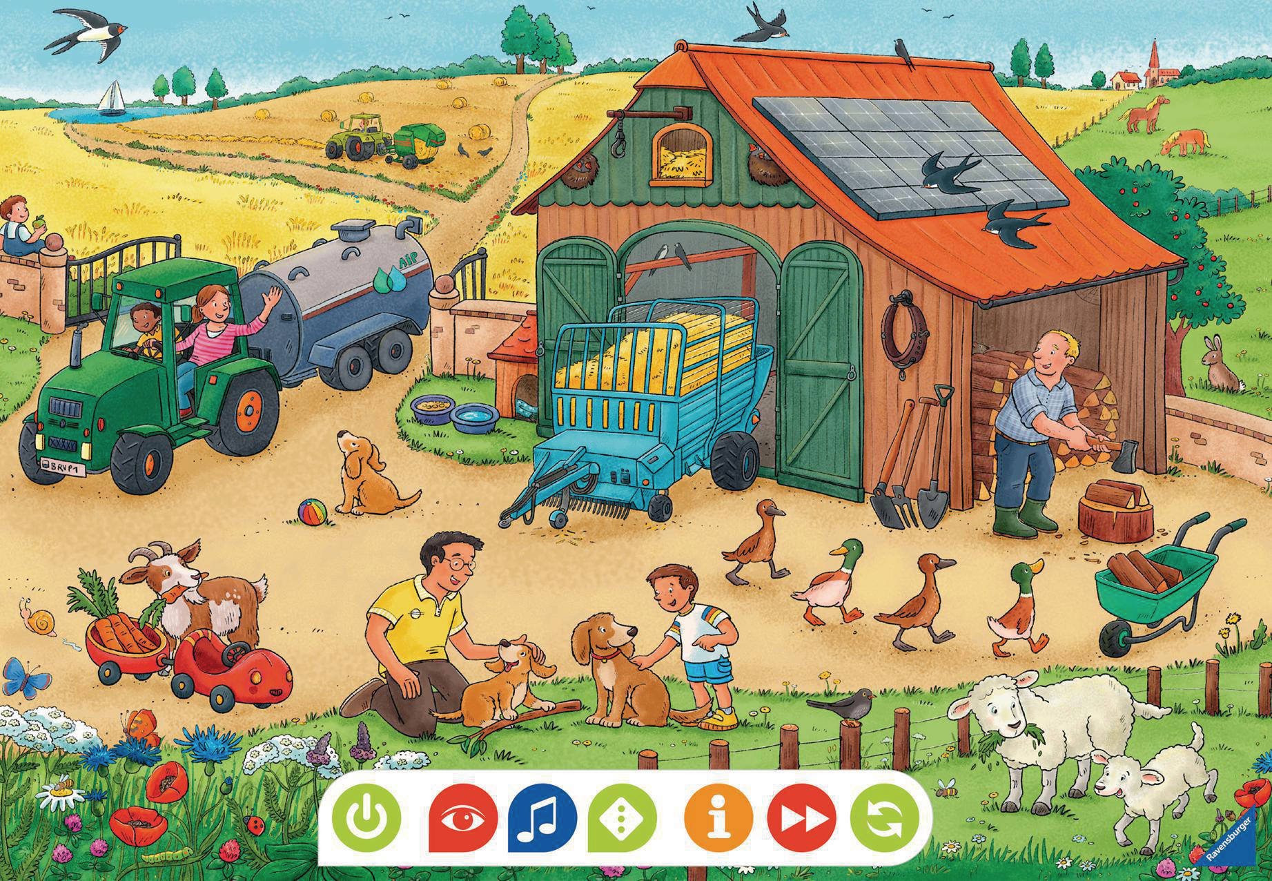 RAVENSBURGER tiptoi® Puzzle für kleine Entdecker: Bauernhof Kinderspiel, Mehrfarbig