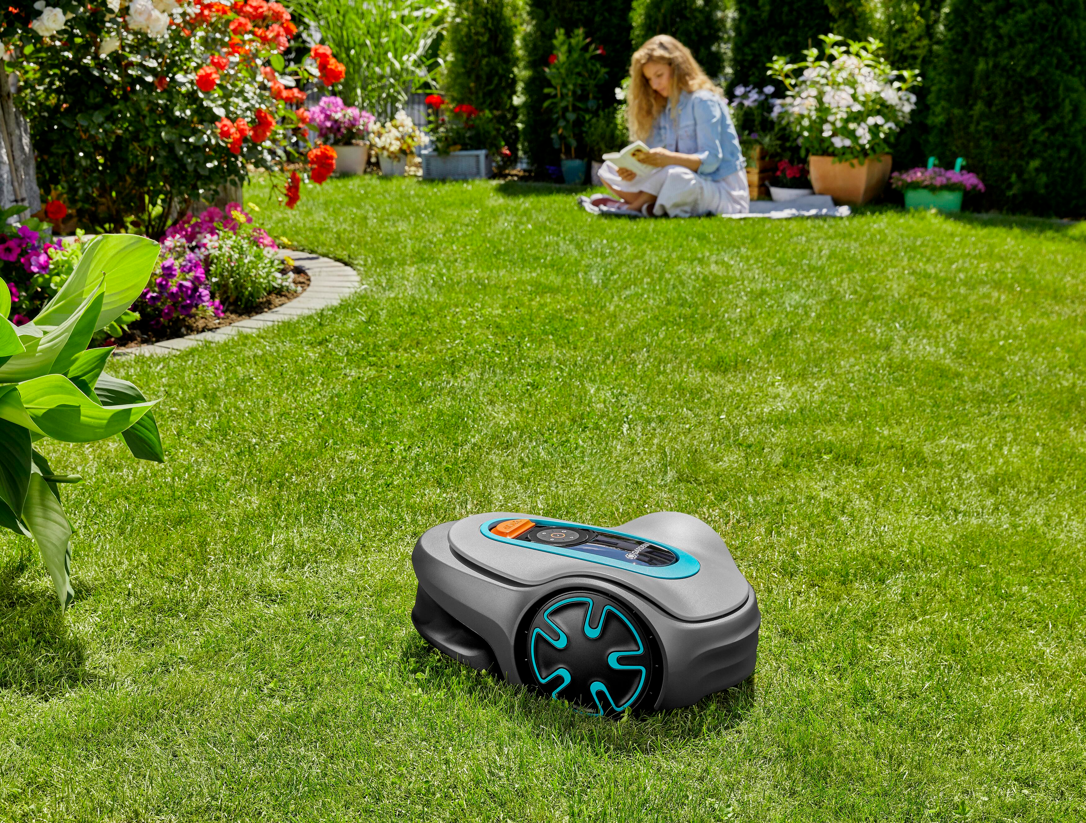 GARDENA Sileno Minimo 500 - Rasenmäher Roboter (Max. Flächenleistung: 500 m², Grau)