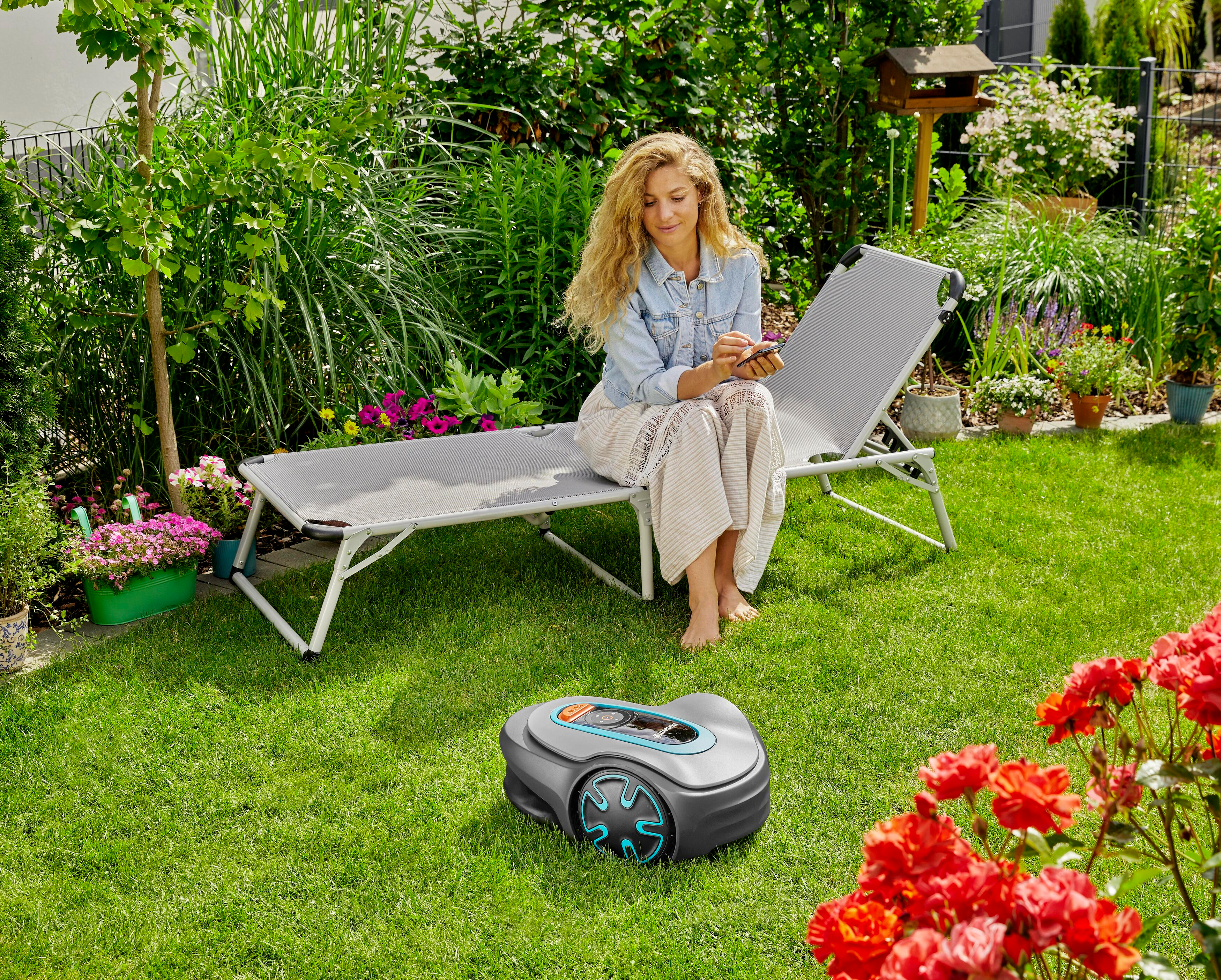 GARDENA Sileno Minimo 500 - Rasenmäher Roboter (Max. Flächenleistung: 500 m², Grau)