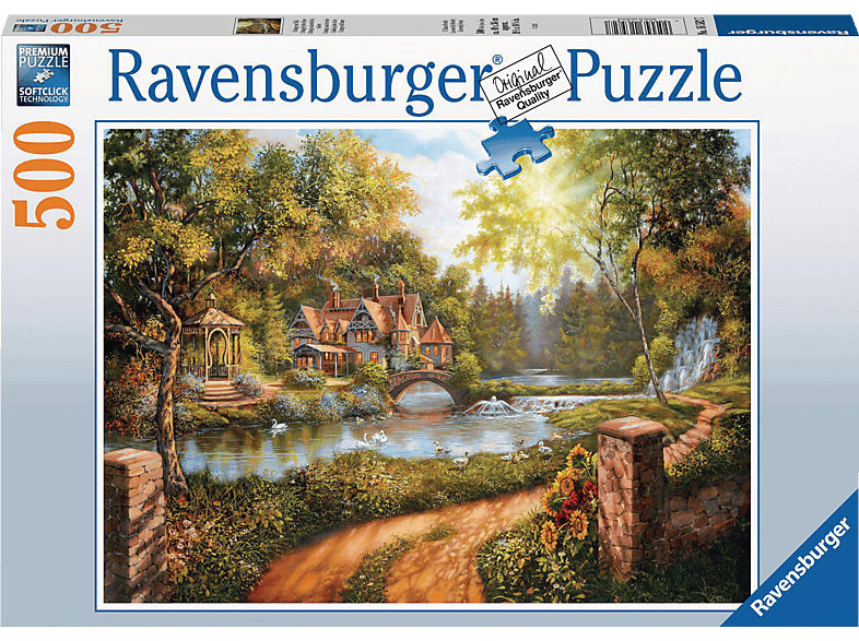RAVENSBURGER Mehrfarbig Fluß Cottage am Puzzle