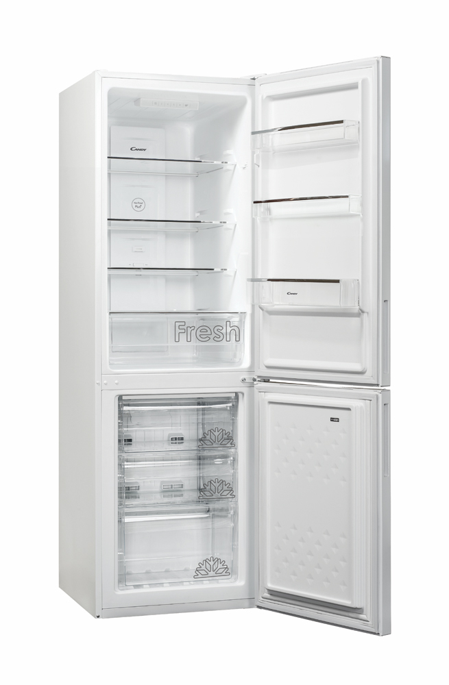 Frigorífico combi - Candy CMCN 5172W, 231l, No Frost, 170cm, Tirador integrado, LED, Blanco