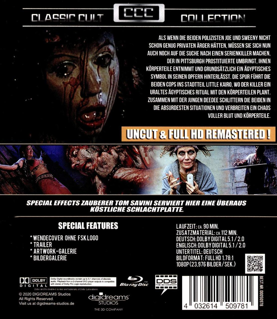 DVD-Cover mit einer Horrorszene, Text auf Deutsch und Blu-ray-Disc-Logo.
