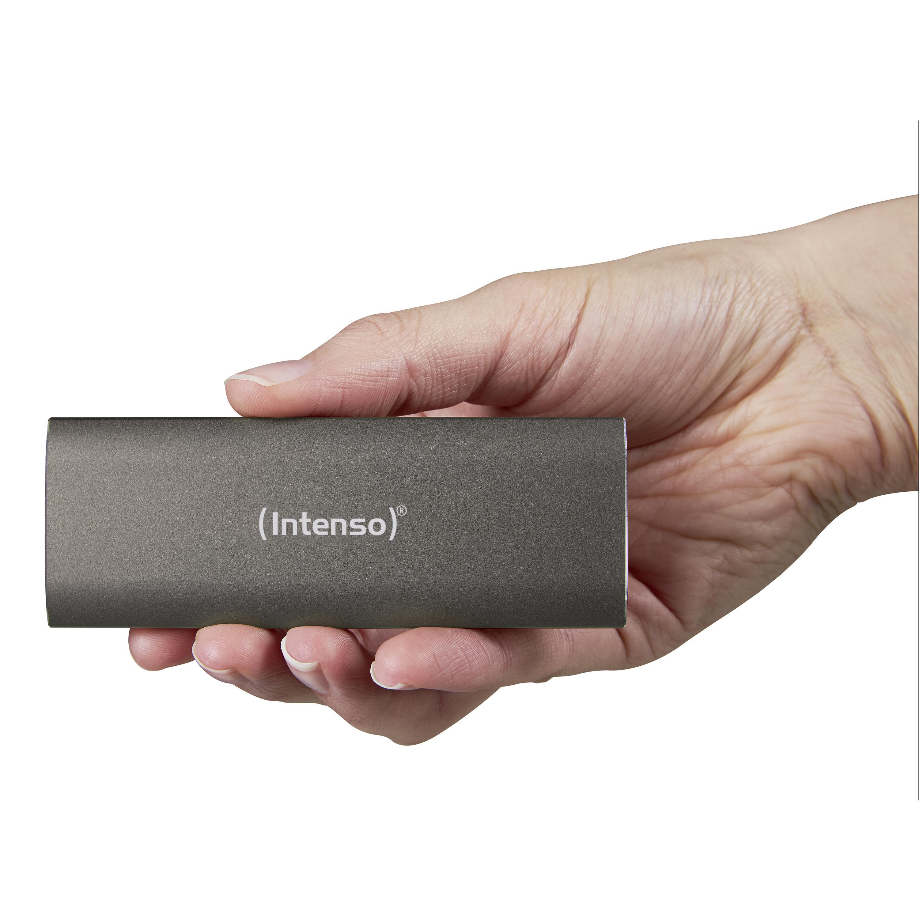 INTENSO Professional Festplatte, 1 TB SSD, extern, Braun-Metallic