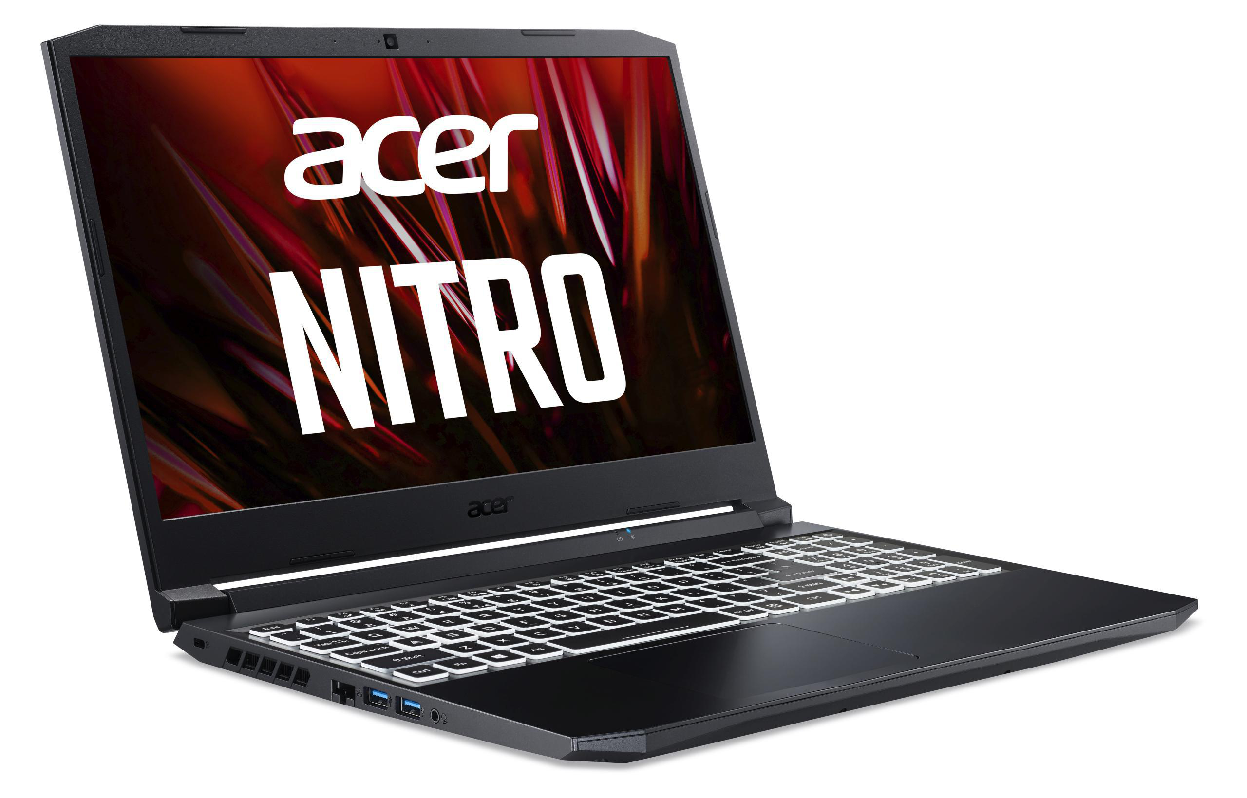 GeForce Nitro RTX Notebook (AN515-45-R8BM) GB 5 Gaming 1 16 TB Tastaturbeleuchtung, Schwarz 3070, mit Zoll RGB NVIDIA mit Display, SSD, ACER 15,6 RAM,