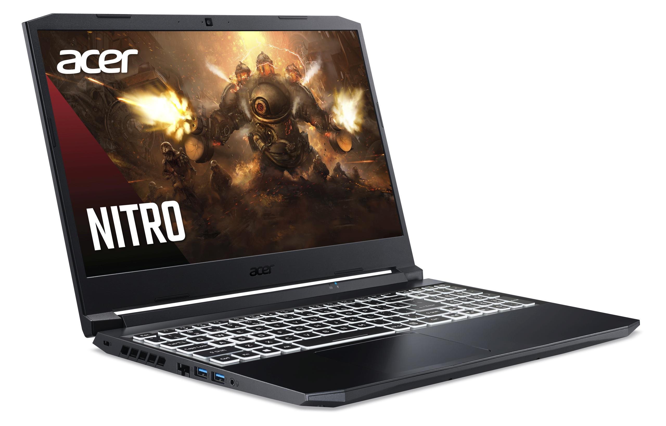 ACER Nitro 5 (AN515-45-R8BM) 16 mit GB Zoll SSD, mit GeForce RTX 3070, RAM, Tastaturbeleuchtung, TB 1 15,6 RGB Display, NVIDIA Schwarz Gaming Notebook