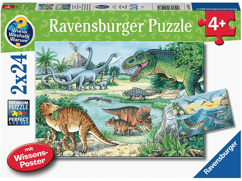 RAVENSBURGER Saurier und ihre Lebensräume Puzzle Mehrfarbig