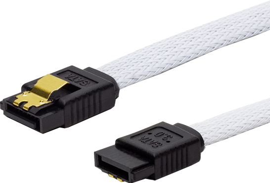 SAVIO GAK-05 SATA III kábel, fehér, egyenes csatlakozókkal, 50cm