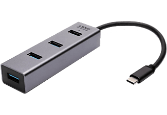 SAVIO AK-46 USB HUB Type-C csatlakozóval , 4db USB 3.0 port