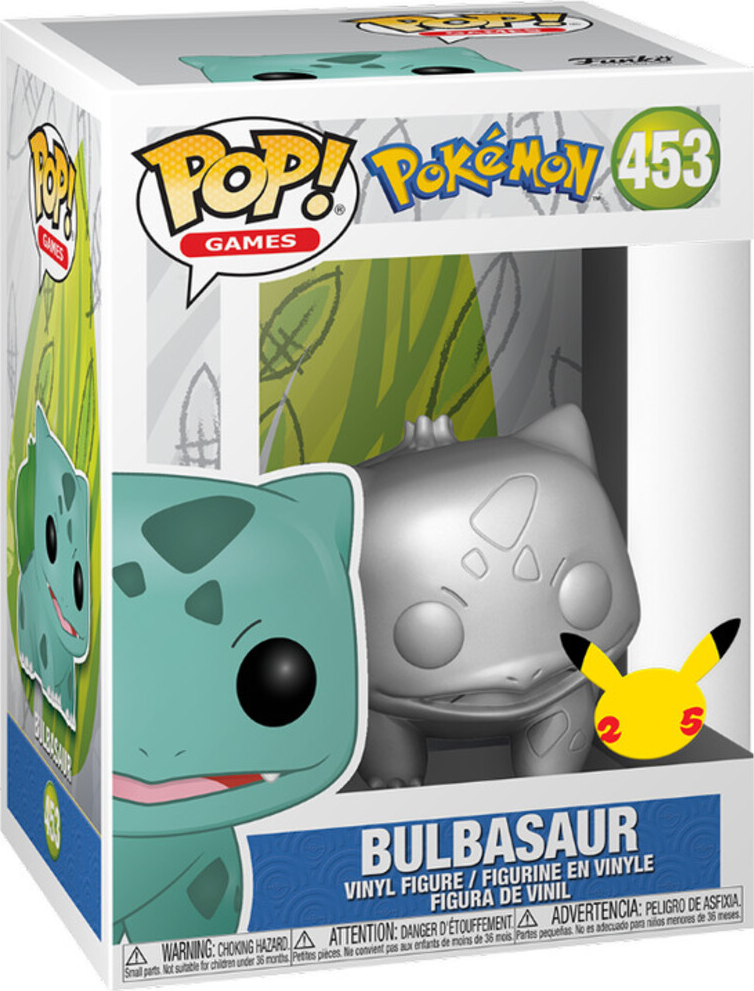 FUNKO POP! Games: Pokémon - Bulbasaur - Figure collettive (Argento metallizzato)