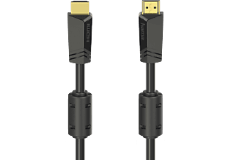 Cable HDMI Hama 00205009, Ethernet 10 m, 4K, 18 Gbit/s, Recubrimiento de oro, Negro