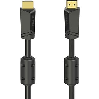 Cable HDMI - Hama 00205009, Ethernet 3D, 10 m, Para transmisión 4K, 18 Gbit/s, Recubrimiento de oro, Negro