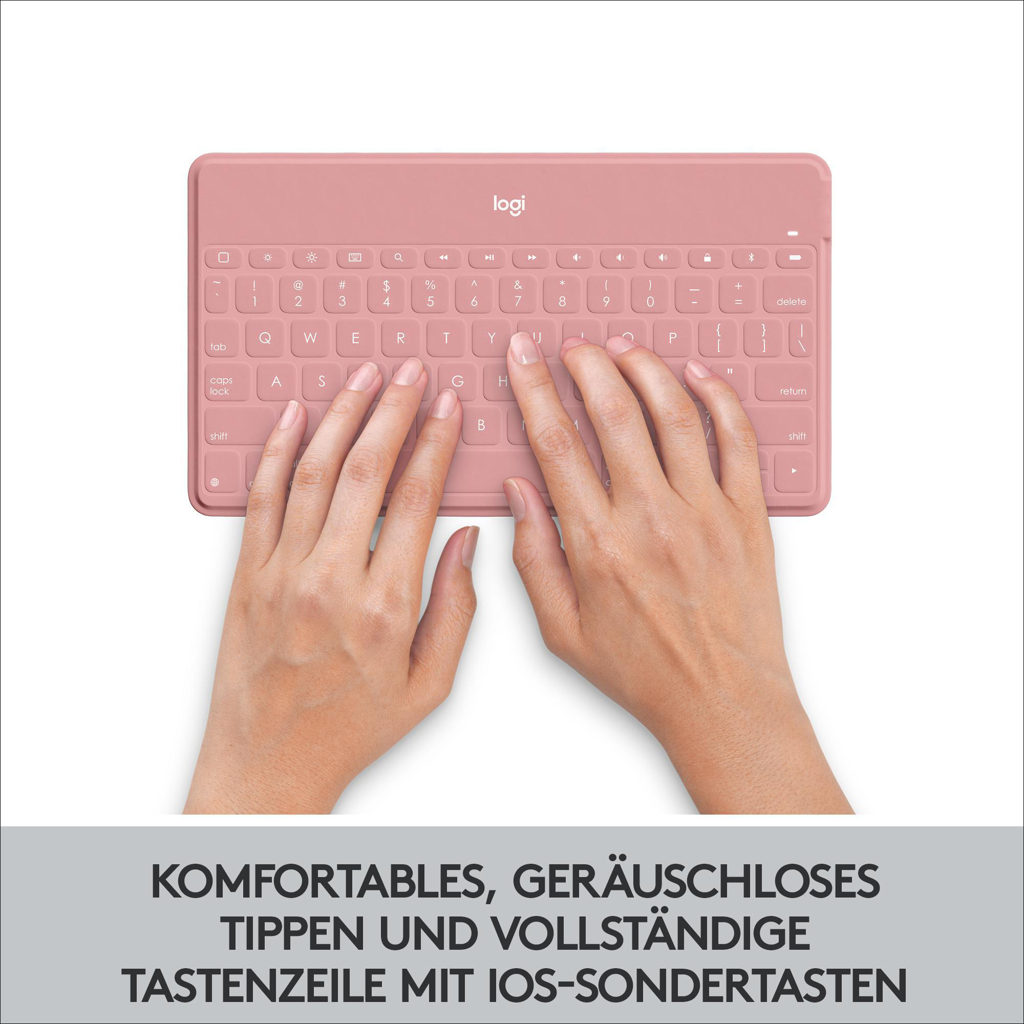 Tastatur, Keys-To-Go, Tablet Pink kabellos, LOGITECH