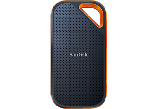 SANDISK Extreme PRO Portable V2 - Festplatte (SSD, 4 TB, Schwarz/Orange)