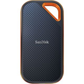 SANDISK Extreme PRO Portable V2 - Disque dur (SSD, 2 TB, Noir/Orange)