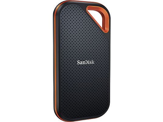 SANDISK Extreme PRO Portable V2 - Festplatte (SSD, 2 TB, Schwarz/Orange)