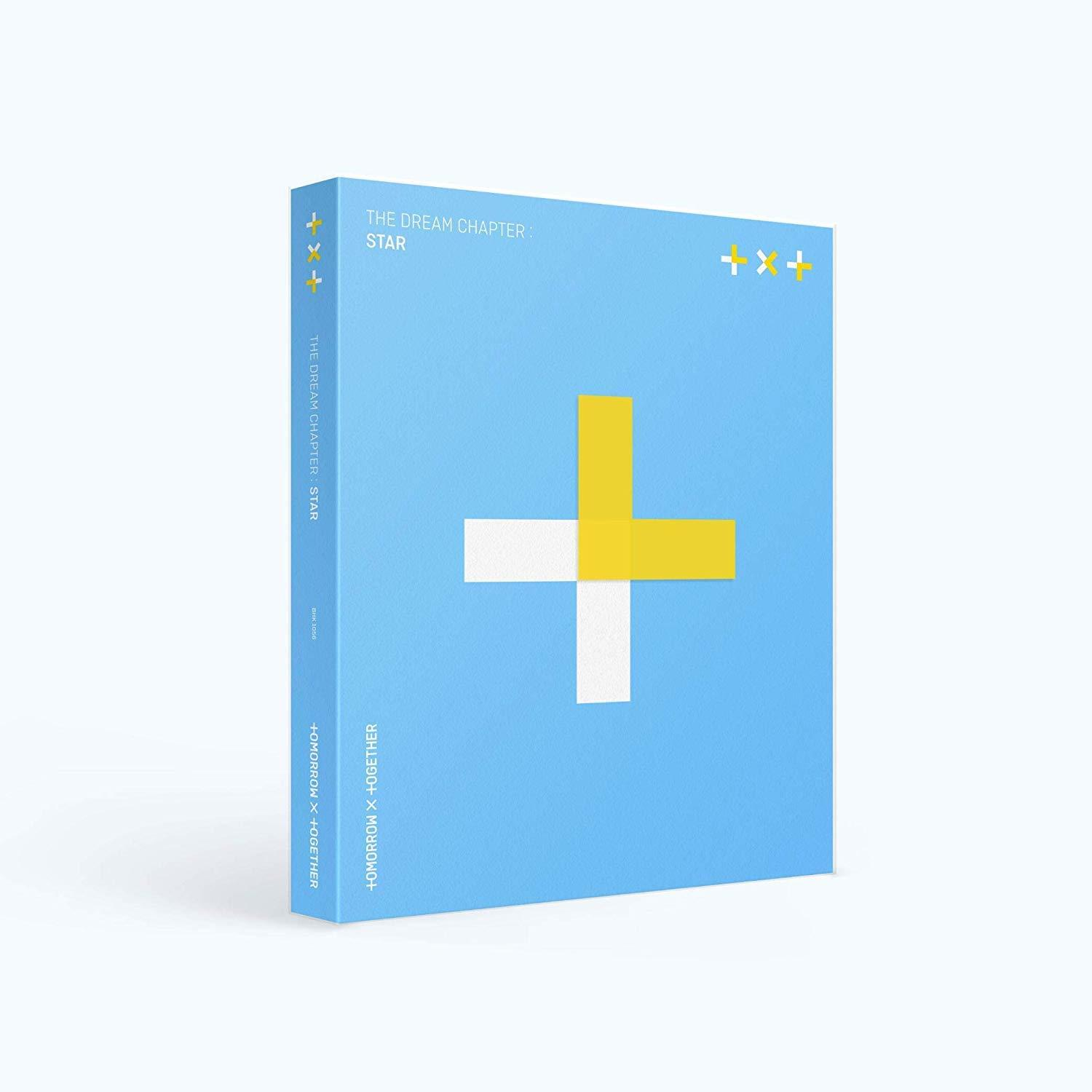 A 'The Dream Chapter: STAR' album borítója kék, fehér és sárga színekben.