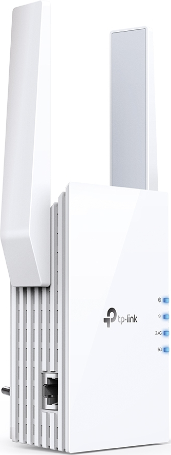 De achterkant van een witte telefoon met drie camera's en een flits. De telefoon zit in een doorzichtige hoes.
