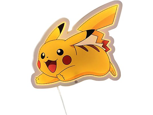 TEKNOFUN Pokémon : Pikachu - Lampe murale à LED (Jaune/Noir/Rouge)