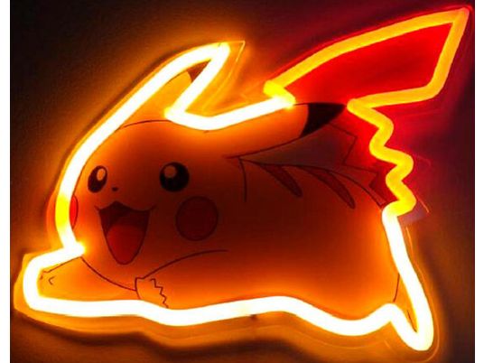 TEKNOFUN Pokémon: Pikachu - Lampada da parete a LED (Giallo/Nero/Rosso)