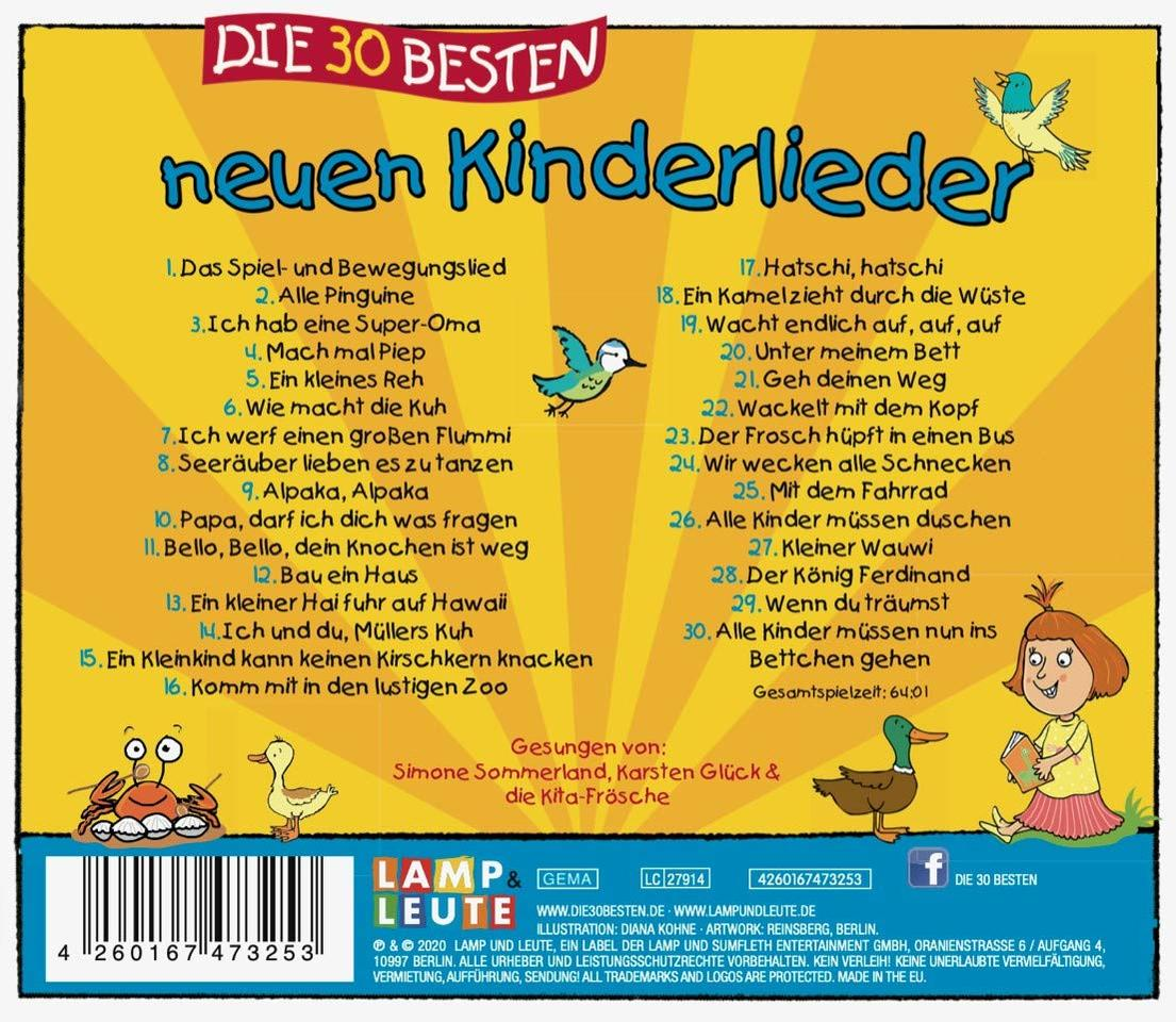 Simone Sommerland, Karsten Glück, Die Kita-Frösche - DIE 30 BESTEN NEUEN KINDERLIEDER  - (CD)
