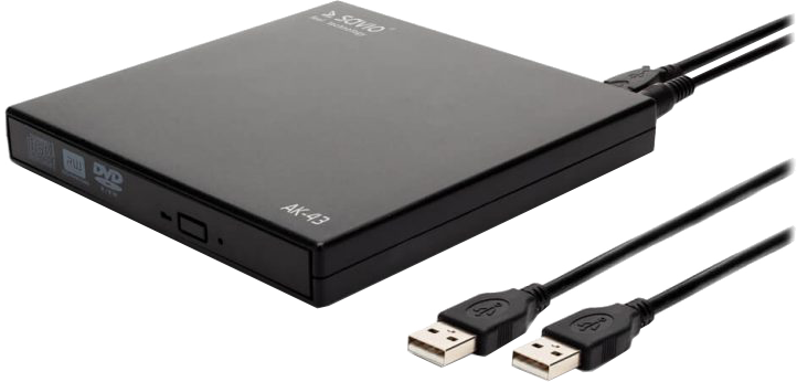 SAVIO AK-43 KÜLSŐ SLIM USB DVD/CD író