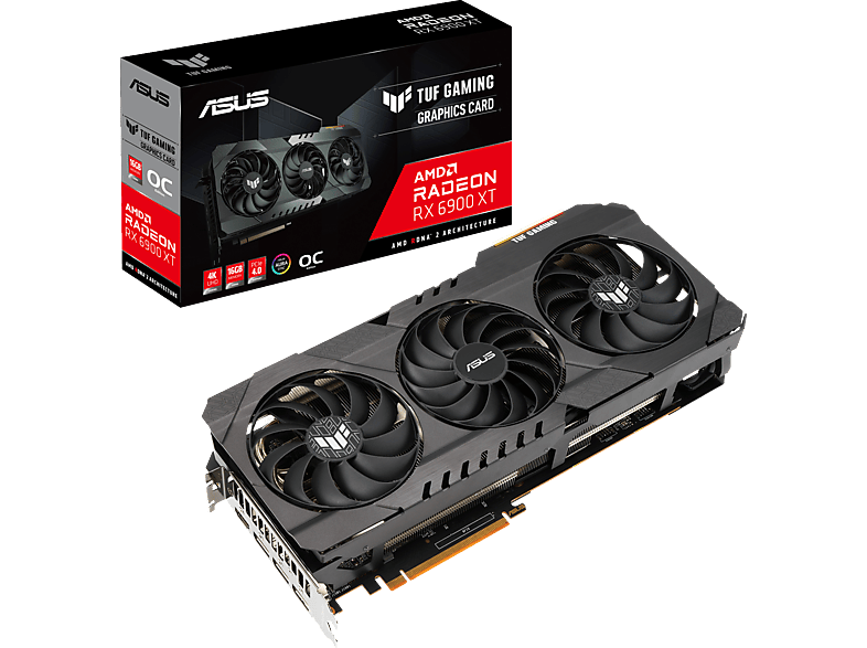 ASUS Radeon TUF RX 6900 XT O16G Gaming 16 GB (90YV0GE0-M0NM00) (AMD, Grafikkarte)