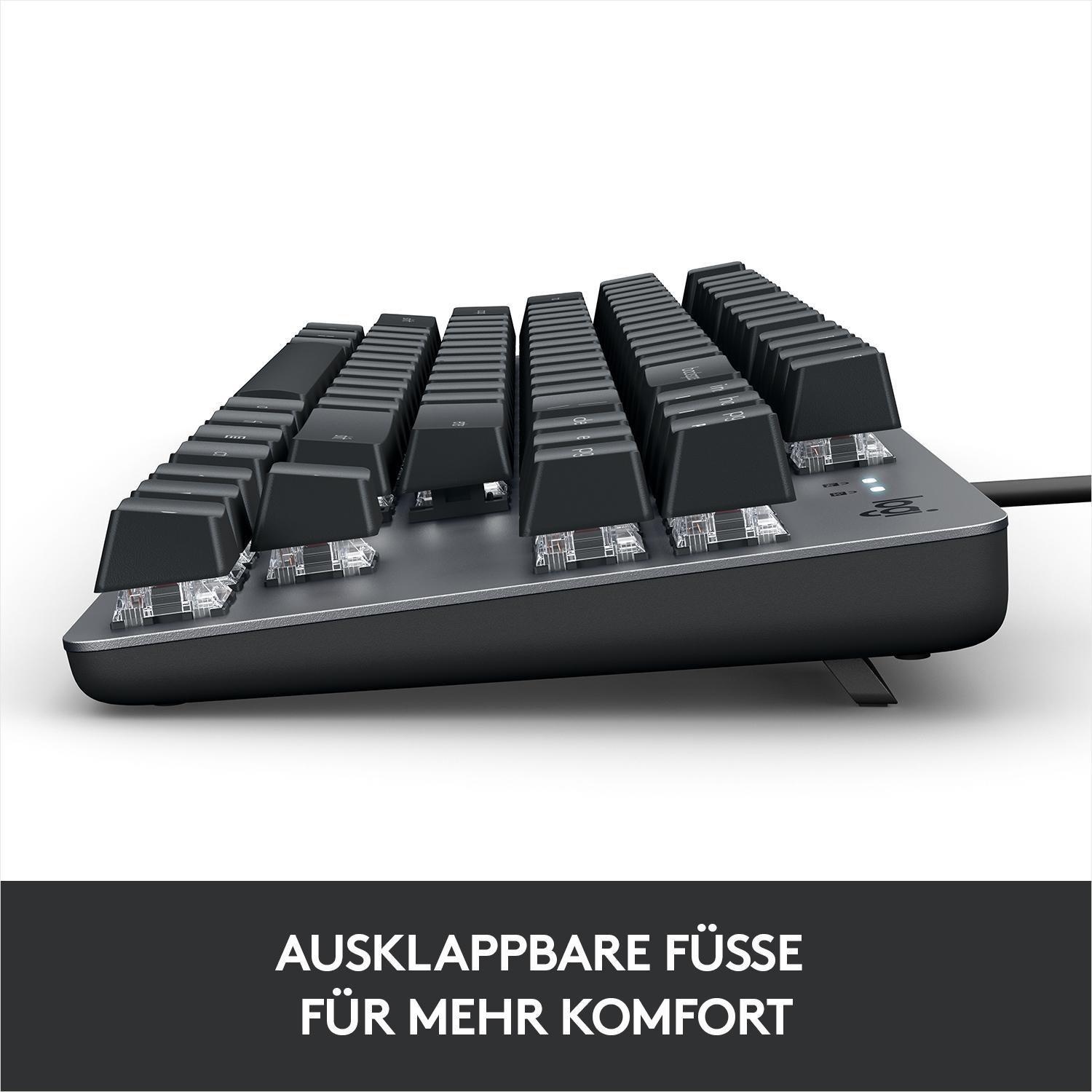 LOGITECH K835 TKL kabelgebundene Aluminiumtastatur, TTC Red, Tastatur, Mechanisch, Sonstiges, kabelgebunden, Graphite
