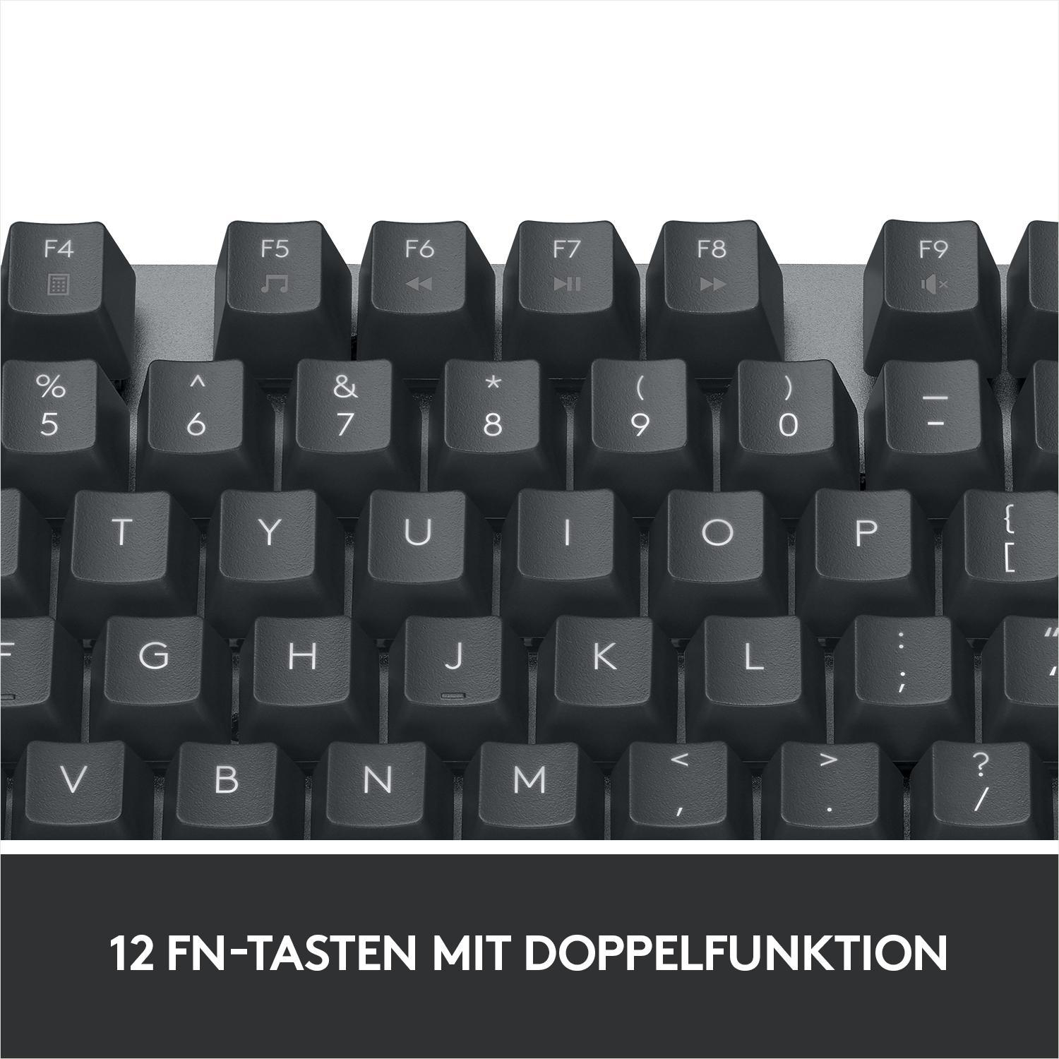LOGITECH K835 TKL kabelgebundene Aluminiumtastatur, TTC Red, Tastatur, Mechanisch, Sonstiges, kabelgebunden, Graphite