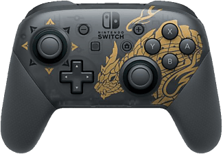 NINTENDO Switch Pro Monster Hunter Rise Edition - Contrôleur (Noir/Or)