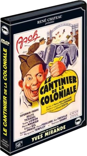 DVD-hoes met een filmposter met een man in uniform en een auto.