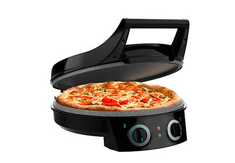 Horno eléctrico pizzas - Cecotec Fun Pizza&Co, 1800 W, Apertura 180º, 4 niveles de temperatura, Negro