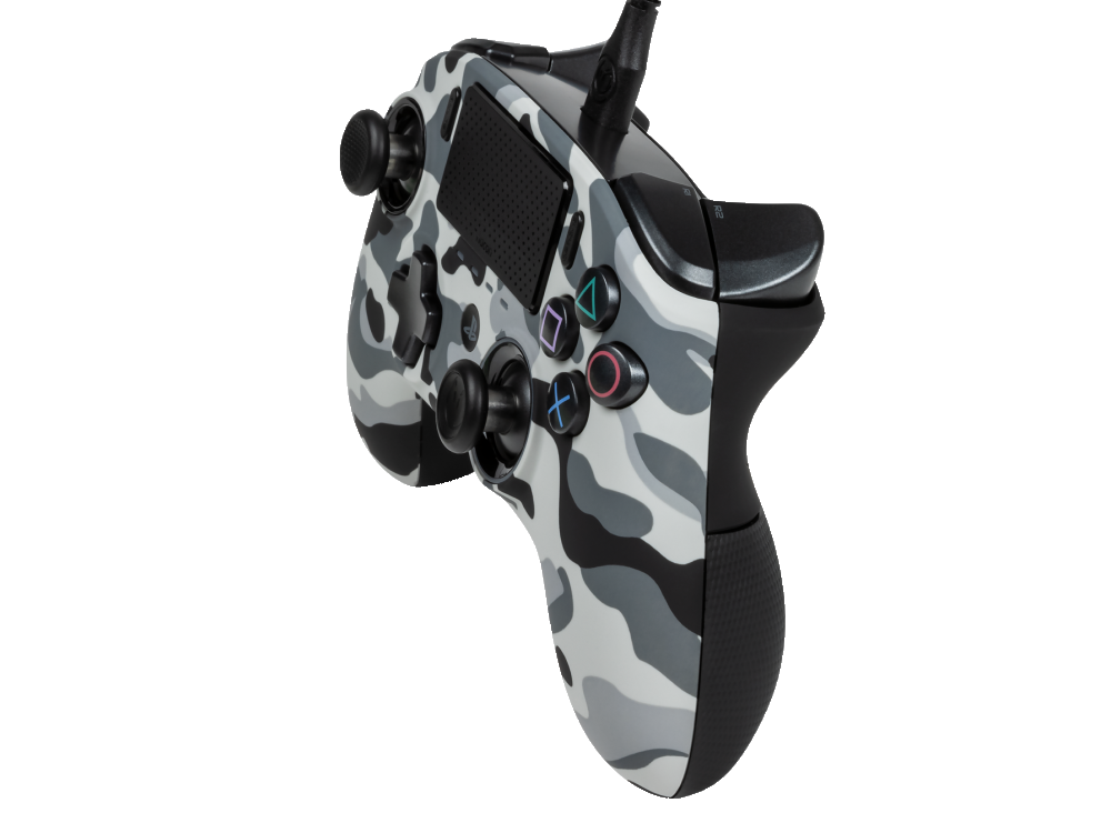 Mando PS4 - Nacon Revolution Pro Controller 3, Para PS4/PC, Con cable, Camuflaje + Funda + 6 pesos + Cable USB-C